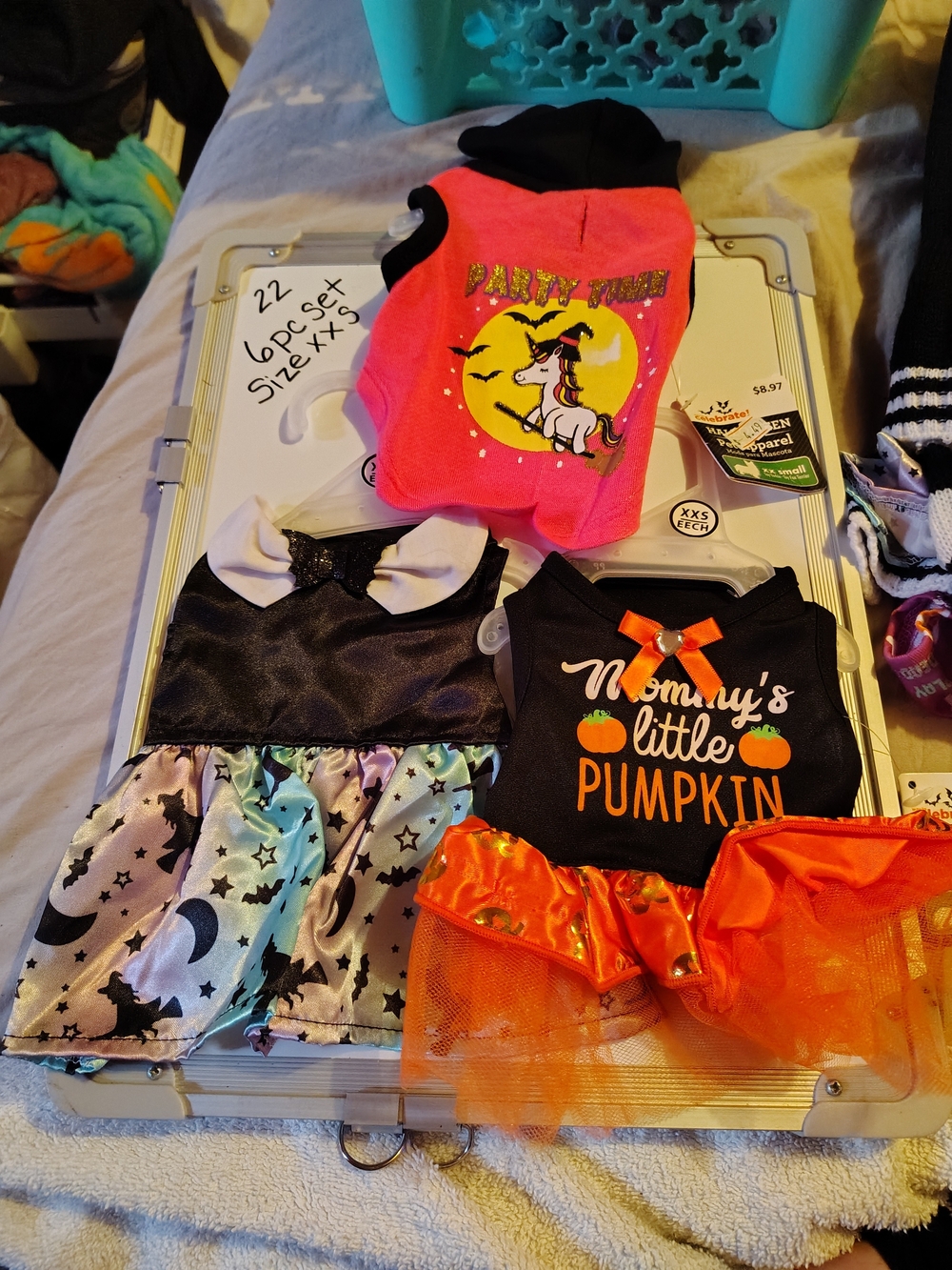 Mommy's Little Pumpkin Dog Halloween Dress — Black & Orange